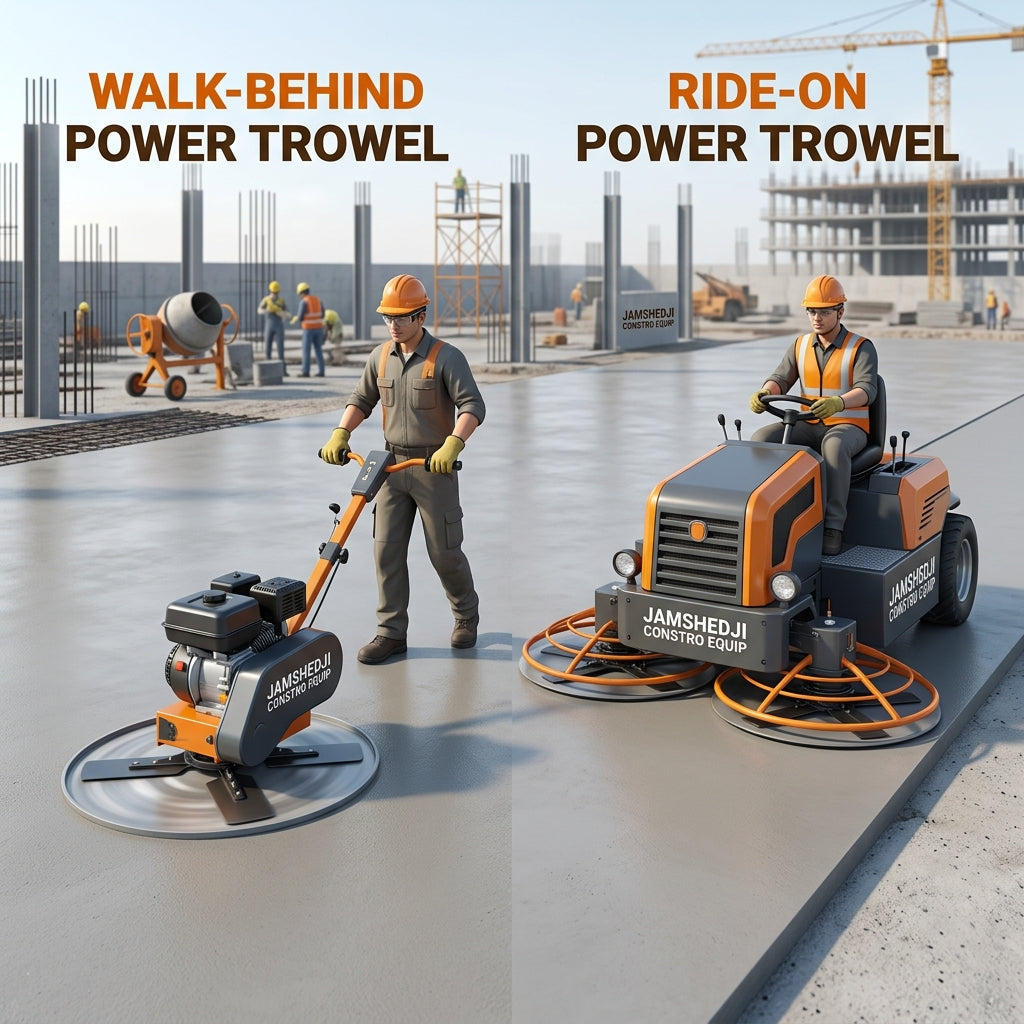 walk behind power trowel vs ride on power trowel