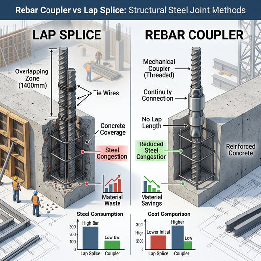 Rebar Coupler vs Lap Splice